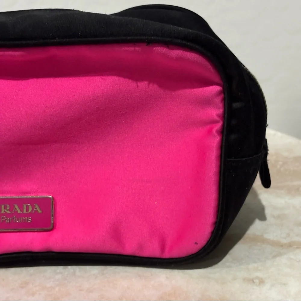 Prada parfums zip around cosmetic bag